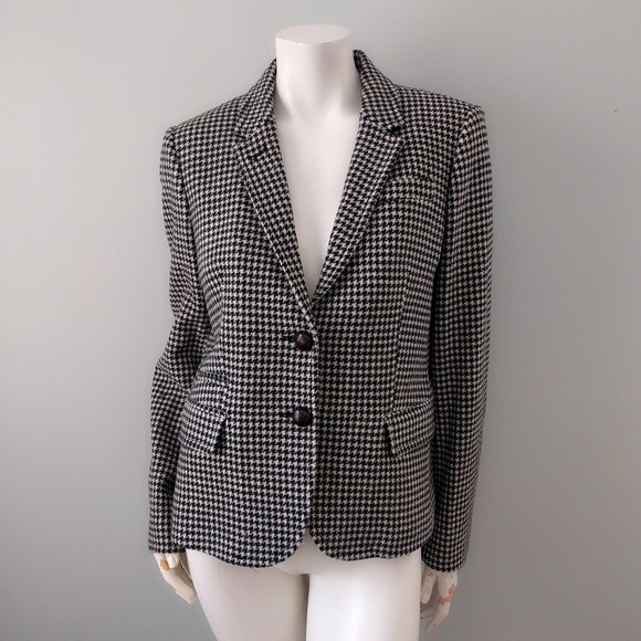 HP❤️ J. Crew Houndstooth Schoolboy Blazer Patch 14 - Picture 2 of 8